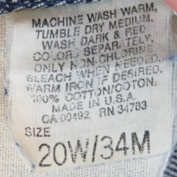 1980s Vintage Lee Jeans High Rise Yoke Tapered Straight Leg Mom Jeans 34" - Picture 8 of 9